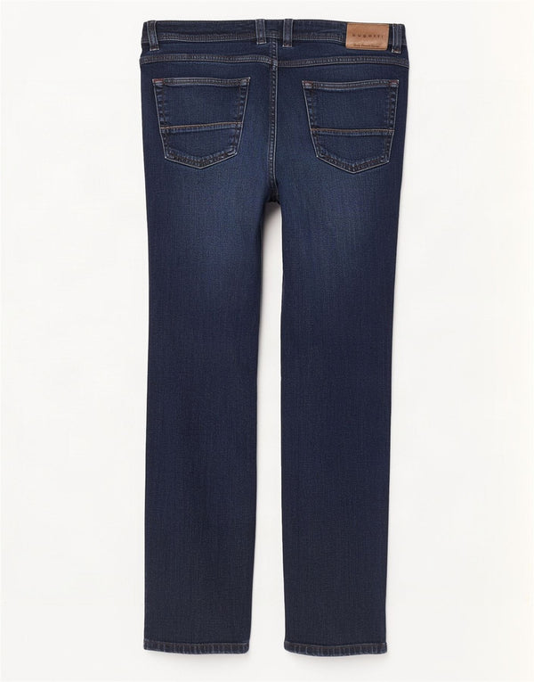 Bugatti Mens Nevada Straight Jeans W36 L32 Navy Blue Cotton