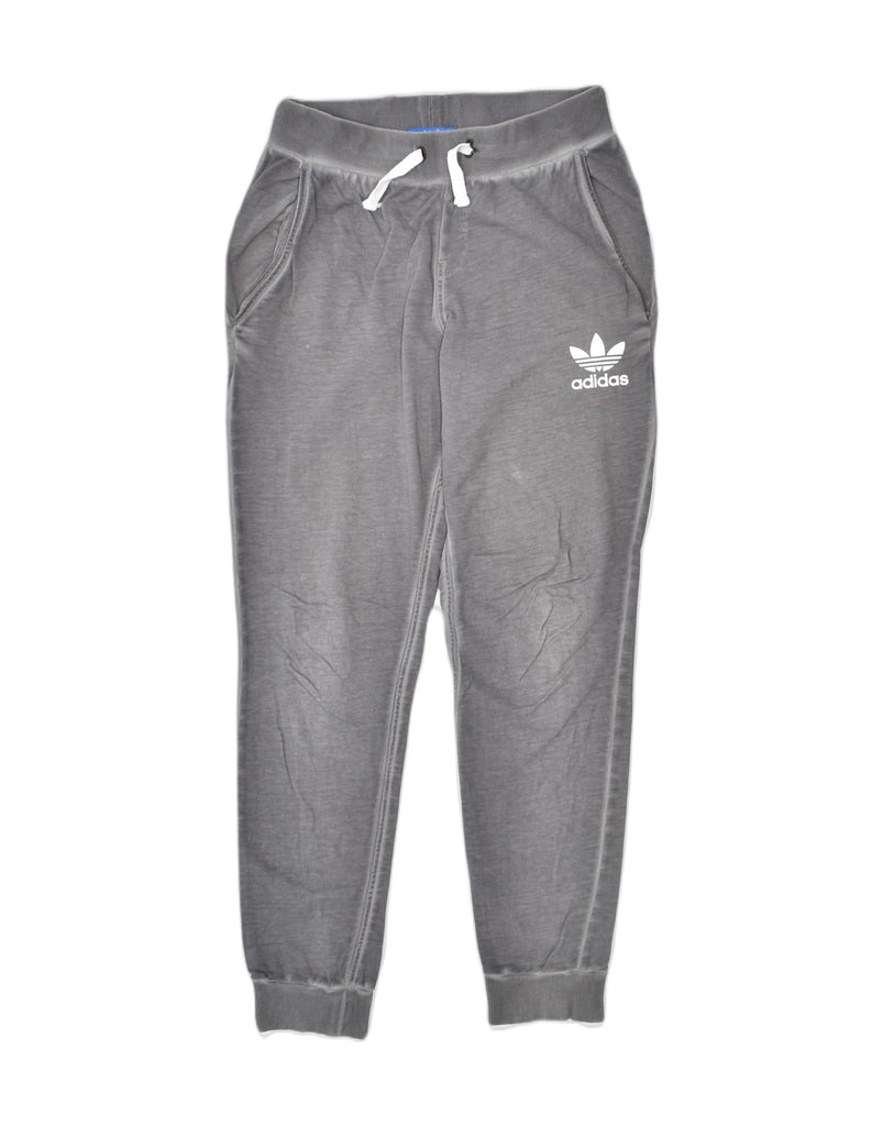 ADIDAS Womens Tracksuit Trousers Joggers UK 8 Small Grey Cotton | Vintage | Thrift | Second-Hand | Used Clothing | Messina Hembry 