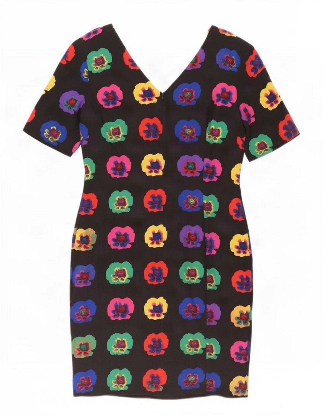 Laurel Womens Sheath Dress EU 40 Medium Black Floral Silk