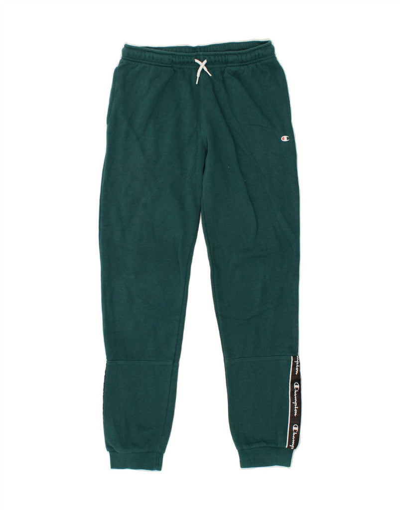 CHAMPION Boys Graphic Tracksuit Trousers Joggers 13-14 Years XL Green Vintage Champion and Second-Hand Champion from Messina Hembry 