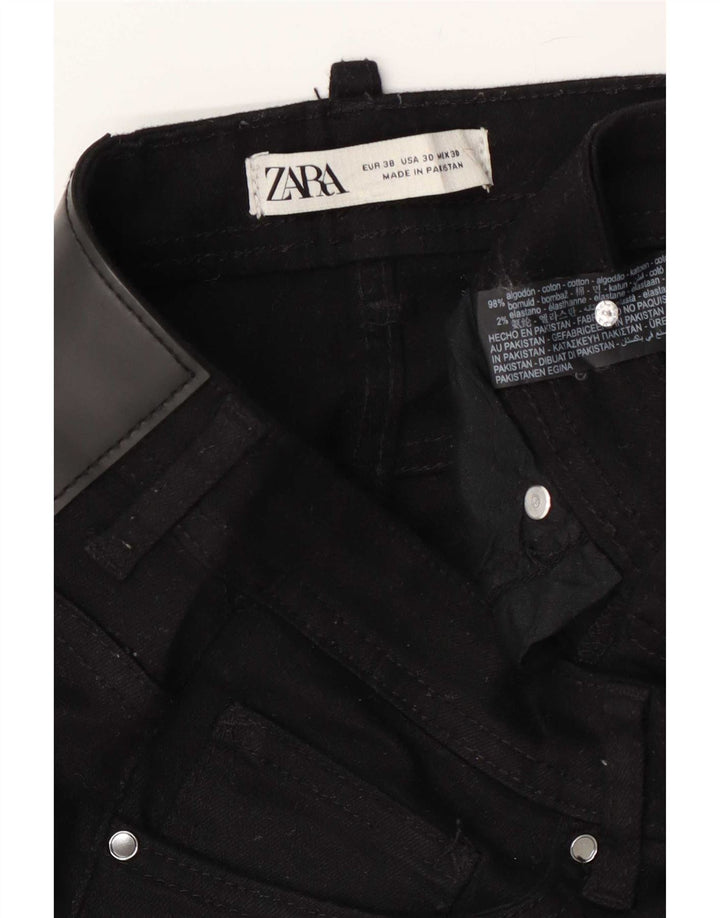Zara Mens Slim Jeans EU 38 Small W30 L25 Black Cotton