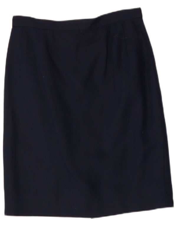 LUISA SPAGNOLI Womens Straight Skirt IT 44 Medium W28  Navy Blue
