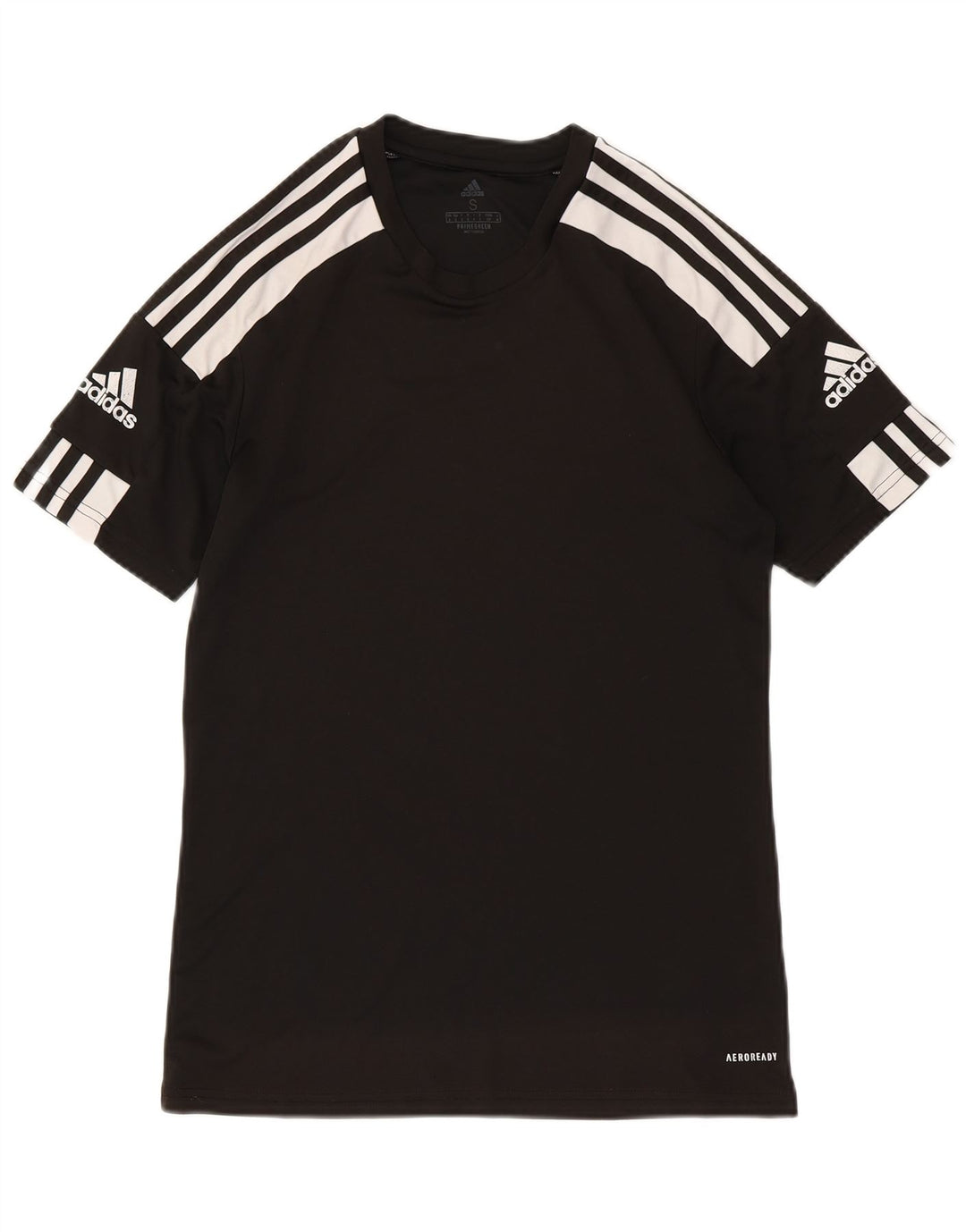 Adidas Mens Aeroready Graphic T-Shirt Top Small Black Colourblock Polyester