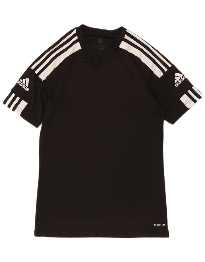 Adidas Mens Aeroready Graphic T-Shirt Top Small Black Colourblock Polyester