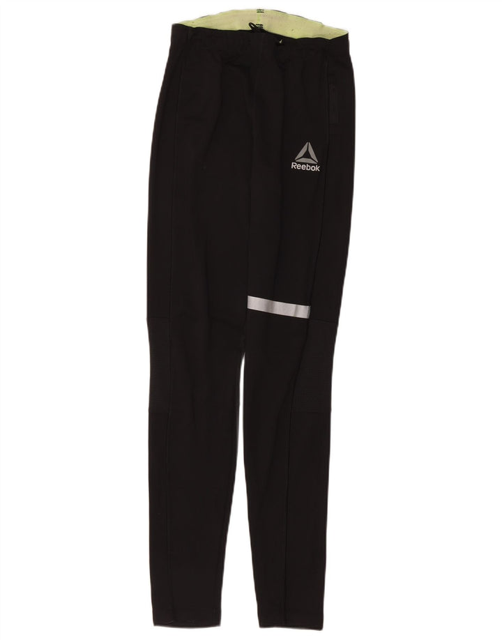 REEBOK Womens Leggings UK 12 Medium Black