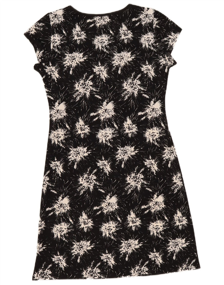 Liu Jo Womens Sheath Dress UK 12 Medium Black Floral Polyester