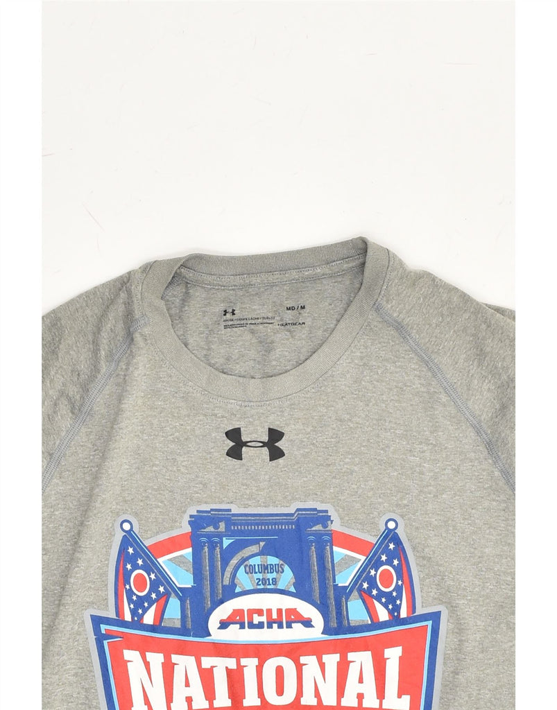 UNDER ARMOUR Mens Graphic T-Shirt Top Medium Grey | Vintage Under Armour | Thrift | Second-Hand Under Armour | Used Clothing | Messina Hembry 