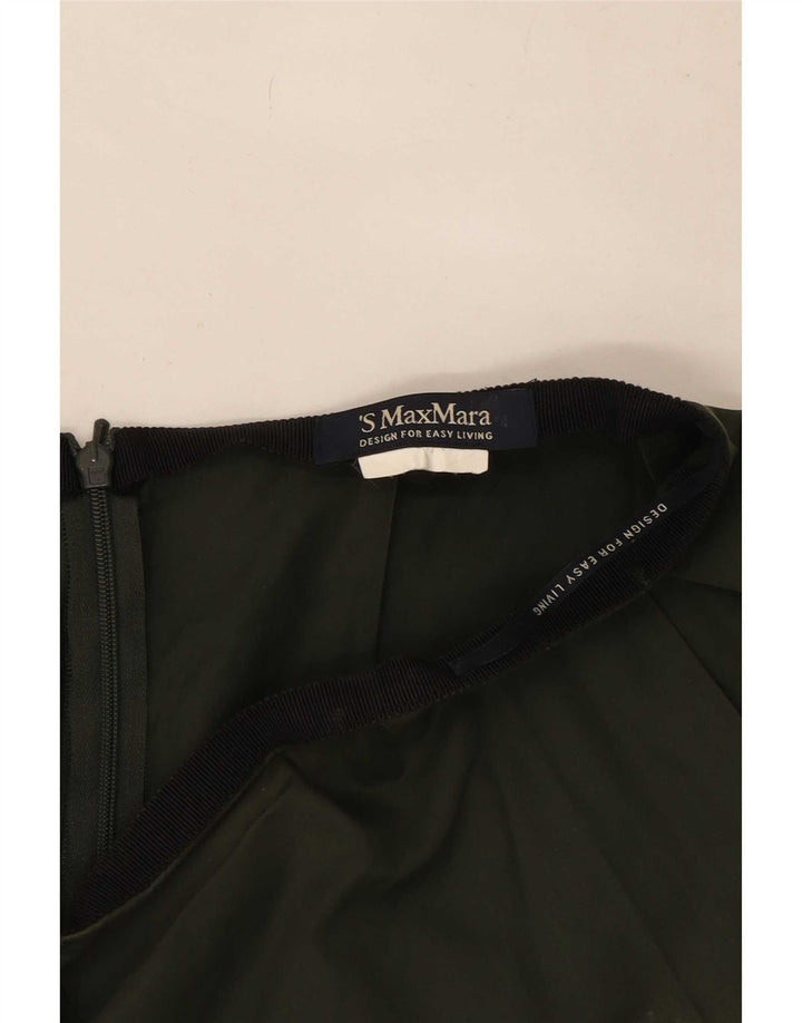 Max Mara Womens Pleated Skirt W30 Medium Green