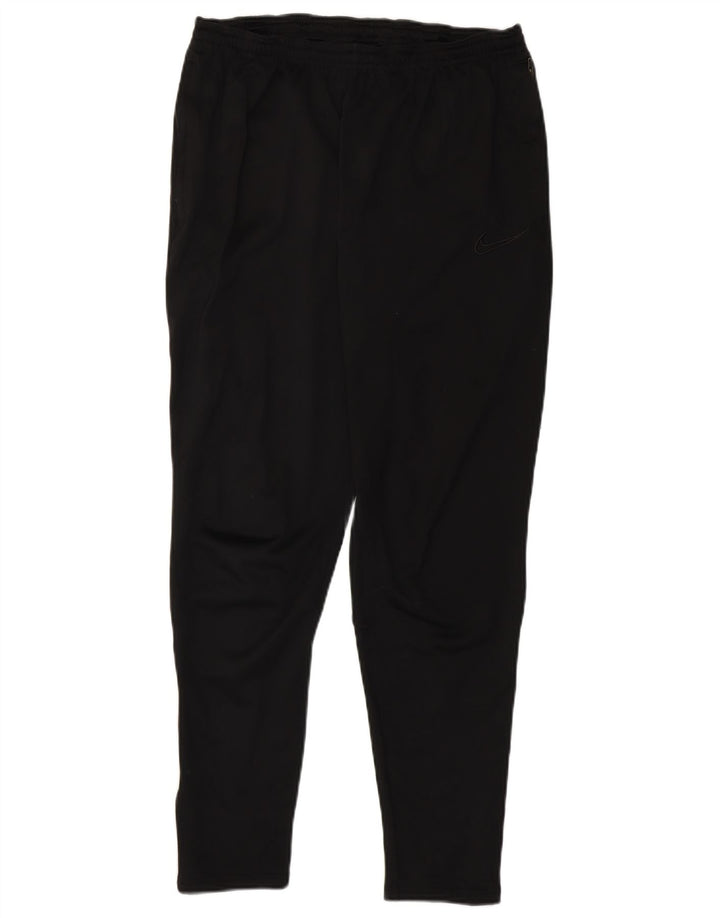 Nike Womens Dri Fit Tracksuit Trousers UK 14 Large Black Polyester