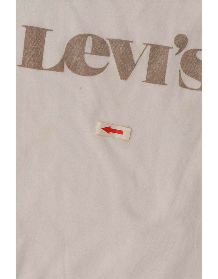 Levi's Womens Graphic T-Shirt Top UK 10 Small White