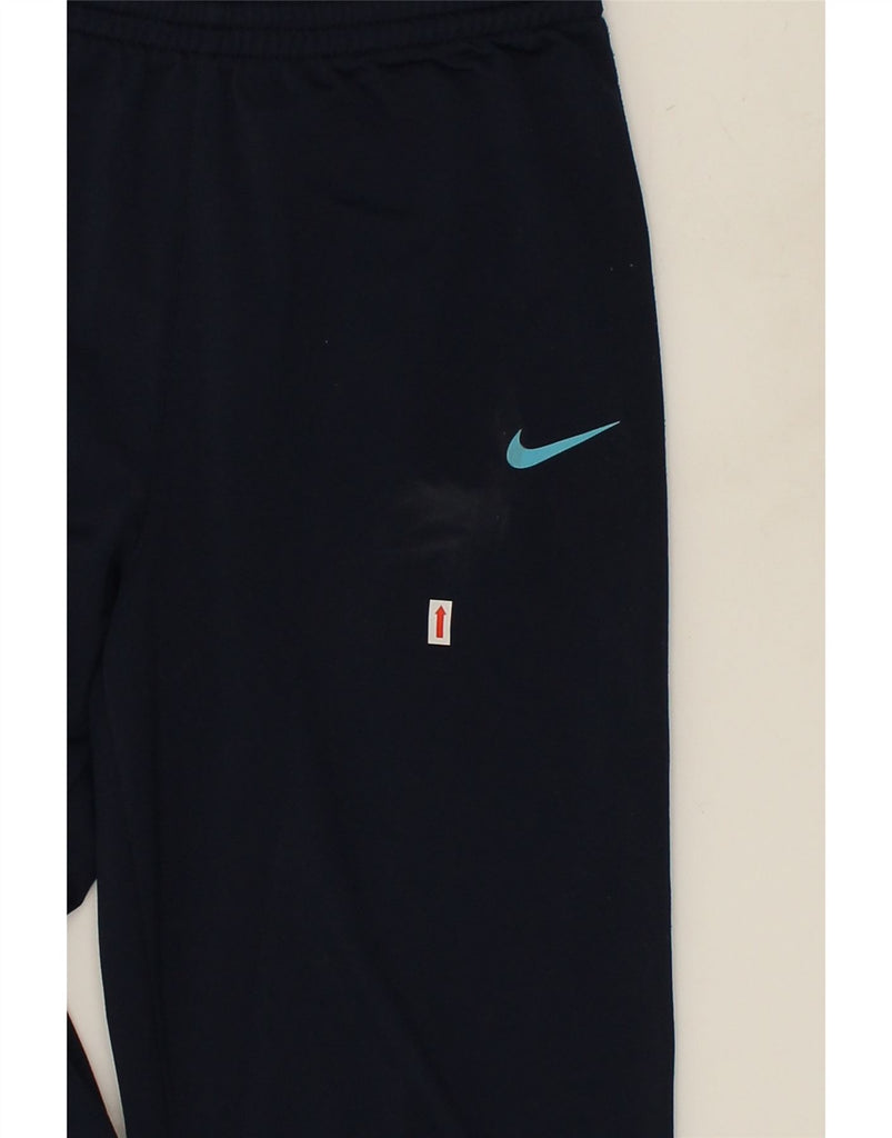 NIKE Boys Tracksuit Trousers 13-14 Years XL  Navy Blue Polyester | Vintage Nike | Thrift | Second-Hand Nike | Used Clothing | Messina Hembry 