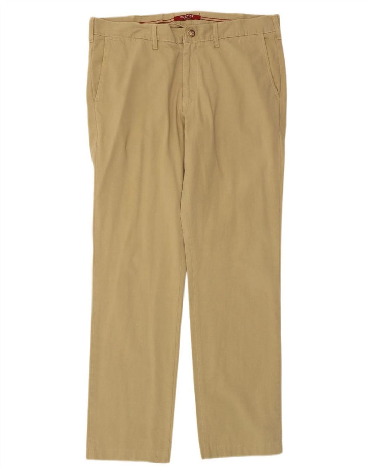 Carrera Mens Straight Chino Trousers W38 L32 Beige