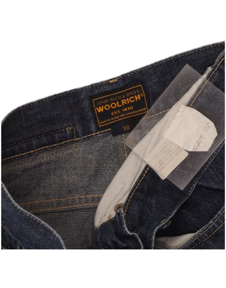 Woolrich Mens Straight Jeans W30 L29 Blue Cotton