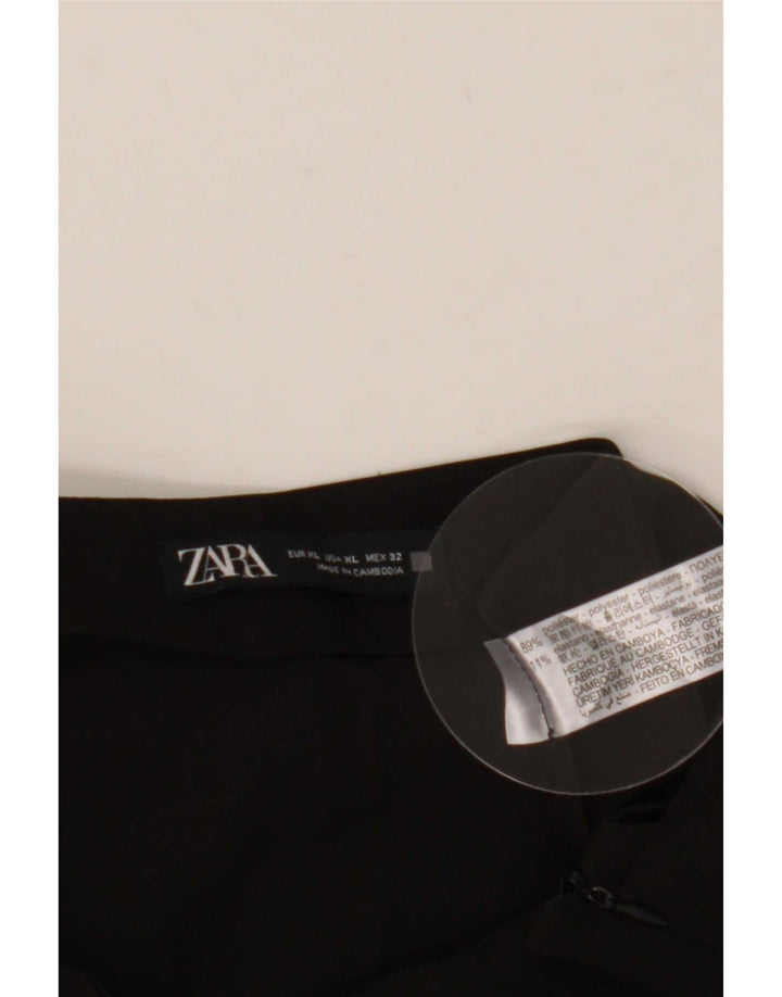 Zara Womens Skort XL W32 Black Polyester