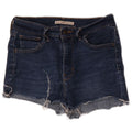 LEVI'S Womens 720 High Rise Denim Shorts W28 Medium Blue Cotton