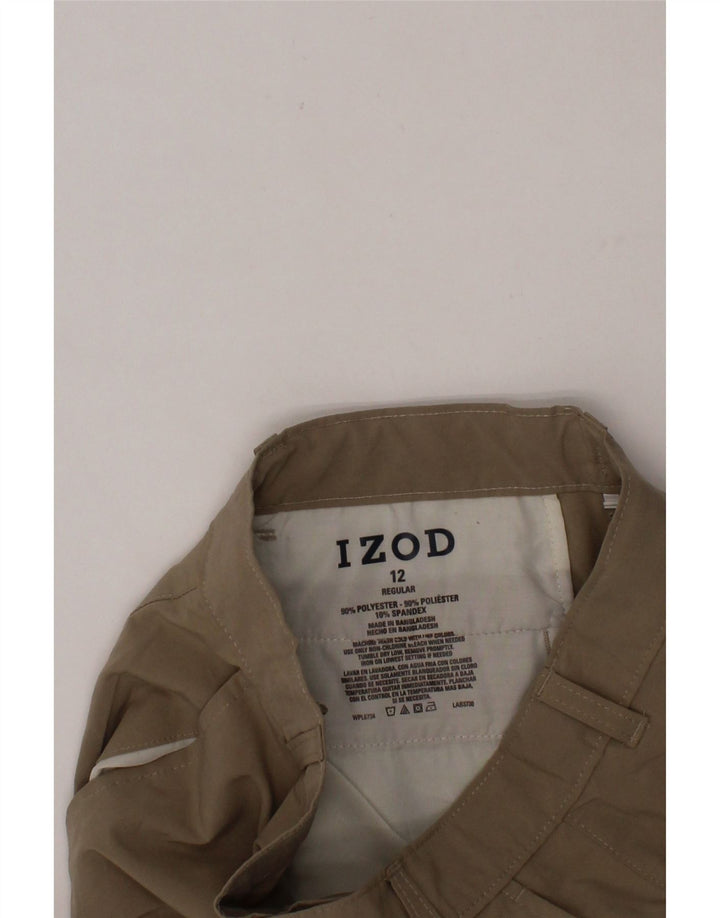 IZOD Boys Chino Shorts 11-12 Years W26  Khaki Polyester Vintage Izod and Second-Hand Izod from Messina Hembry 