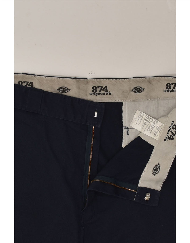 DICKIES Mens 874 Original Fit Chino Trousers W40 L30  Navy Blue Polyester | Vintage Dickies | Thrift | Second-Hand Dickies | Used Clothing | Messina Hembry 