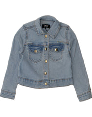 DKNY Girls Crop Denim Jacket 4-5 Years Blue Cotton