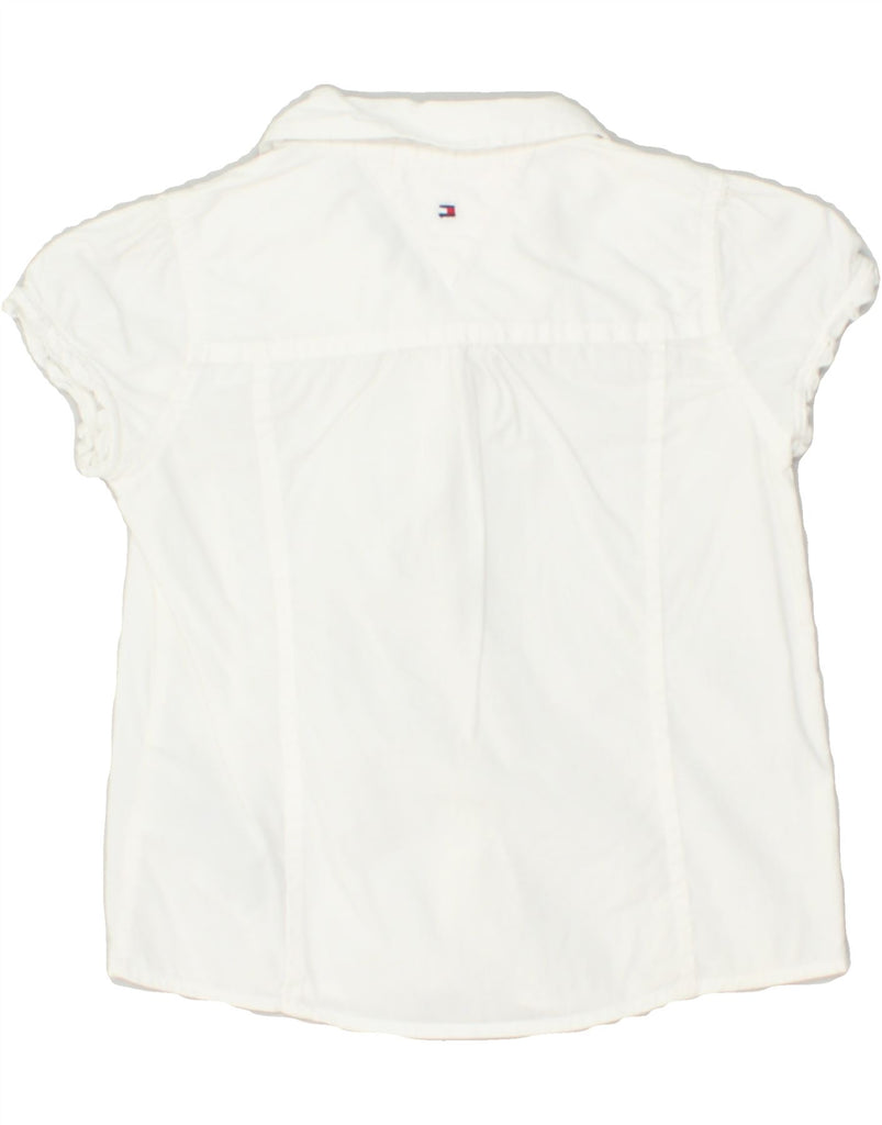 TOMMY HILFIGER Girls Short Sleeve Shirt 2-3 Years White Cotton | Vintage Tommy Hilfiger | Thrift | Second-Hand Tommy Hilfiger | Used Clothing | Messina Hembry 