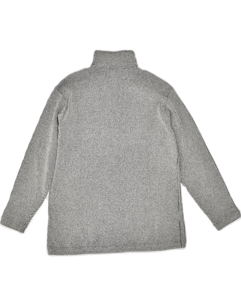 CHAMPION Womens Zip Neck Jumper Sweater UK 18 XL Grey Cotton | Vintage Champion | Thrift | Second-Hand Champion | Used Clothing | Messina Hembry 