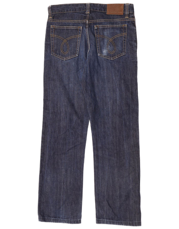 Calvin Klein Womens Straight Jeans W33 L31 Navy Blue