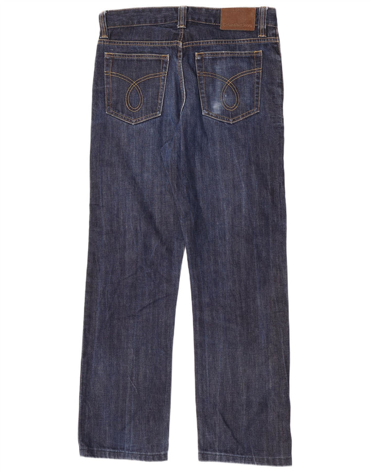 Calvin Klein Womens Straight Jeans W33 L31 Navy Blue