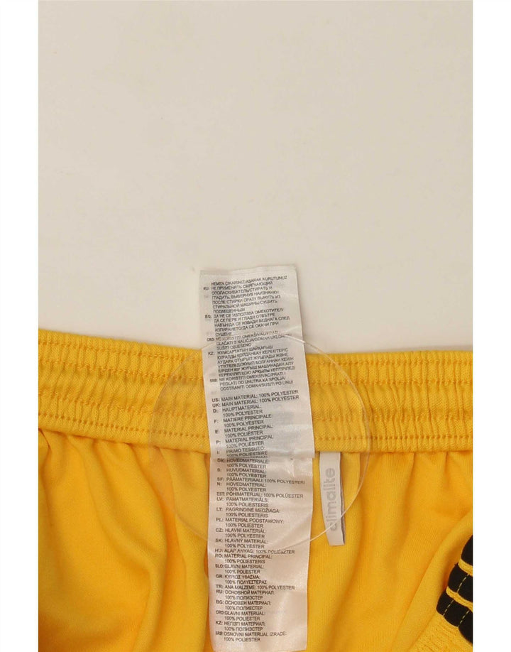 Adidas Mens Climalite Sport Shorts Large Yellow Polyester