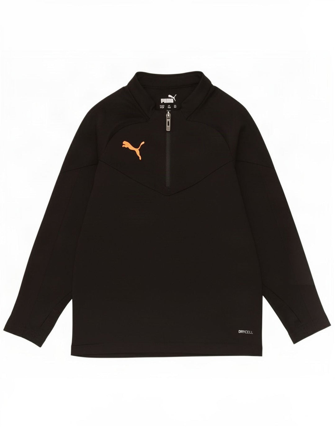 Puma Boys Zip Neck Pullover Tracksuit Top 7-8 Years Black Polyester