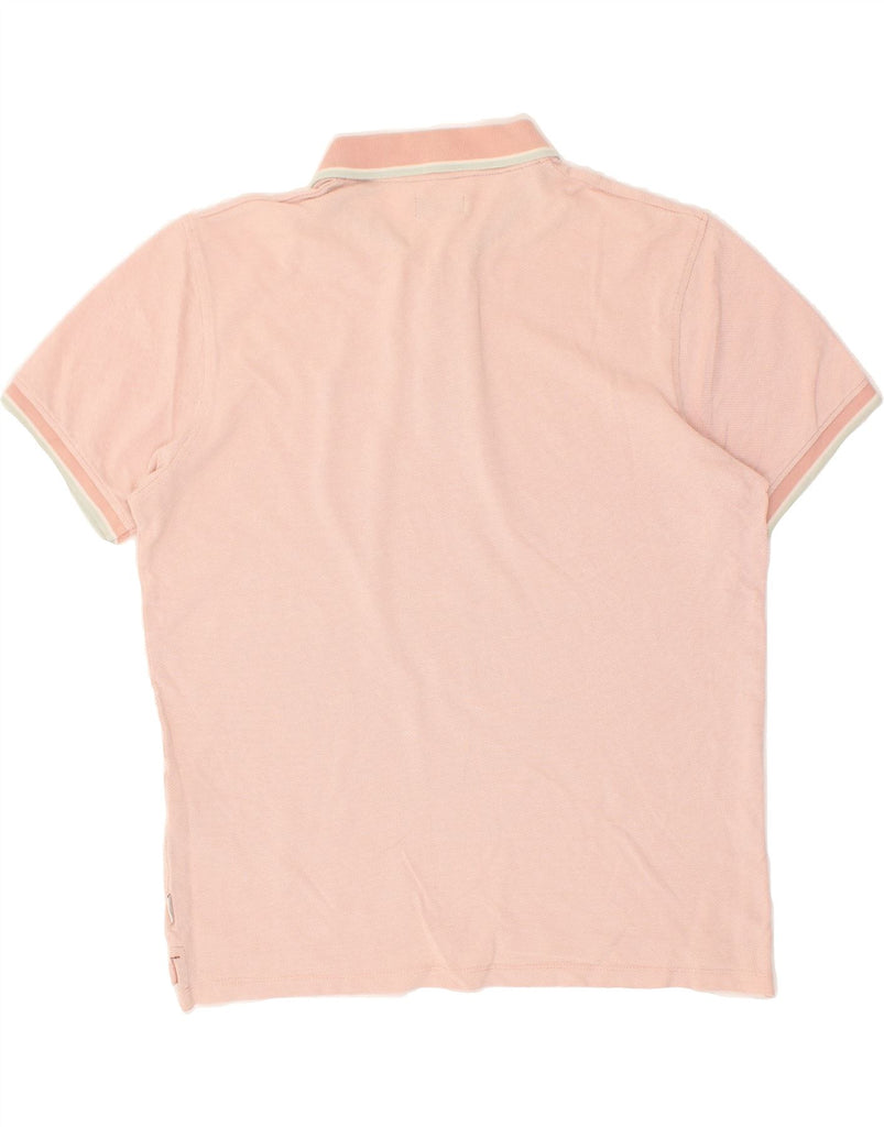 JACK & JONES Mens Polo Shirt Medium Pink Cotton | Vintage Jack & Jones | Thrift | Second-Hand Jack & Jones | Used Clothing | Messina Hembry 