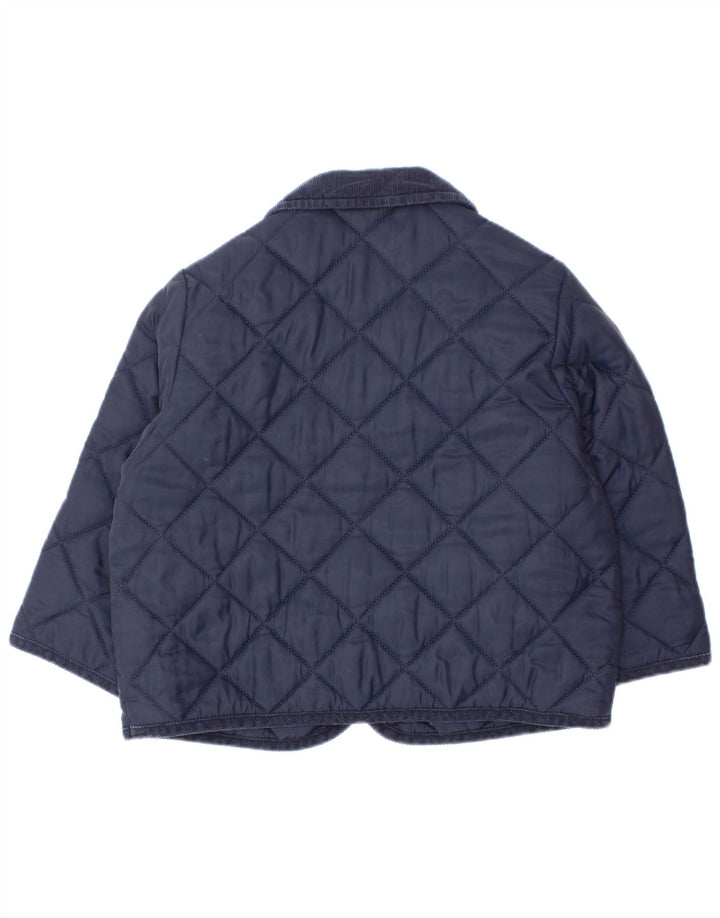 Benetton Boys Quilted Jacket 5-6 Years Navy Blue