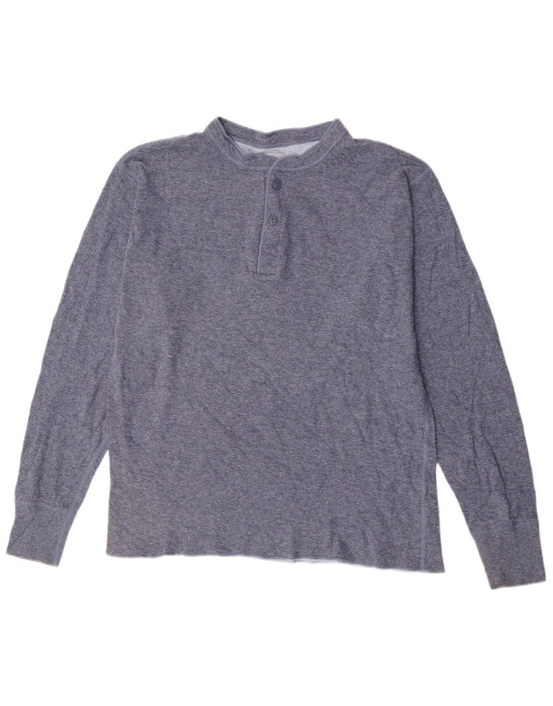 L.L.Bean Mens Top Long Sleeve Large Blue Cotton