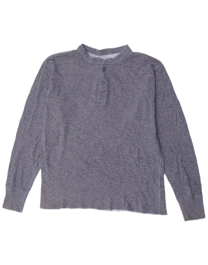 L.L.Bean Mens Top Long Sleeve Large Blue Cotton