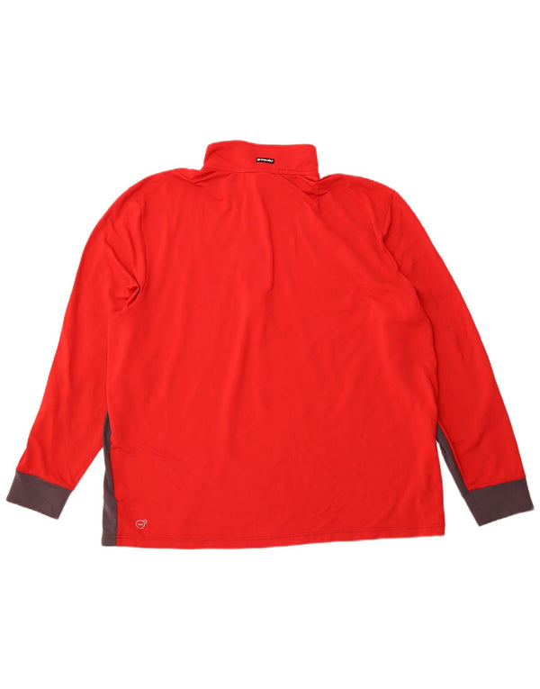 PUMA Mens Zip Neck Pullover Tracksuit Top 3XL Grey Colourblock Polyester