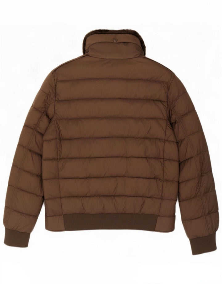 Blauer Mens Padded Jacket UK 40 Large Brown Cotton