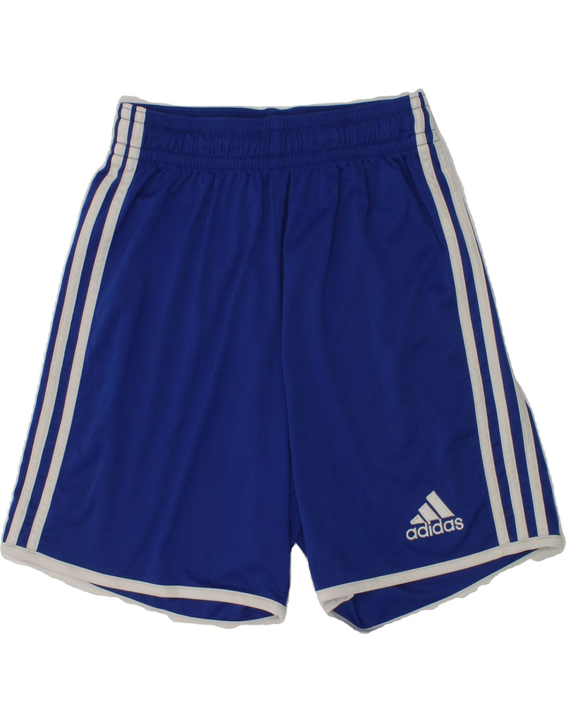 ADIDAS Boys Sport Shorts 11-12 Years Small Blue Polyester | Vintage Adidas | Thrift | Second-Hand Adidas | Used Clothing | Messina Hembry 