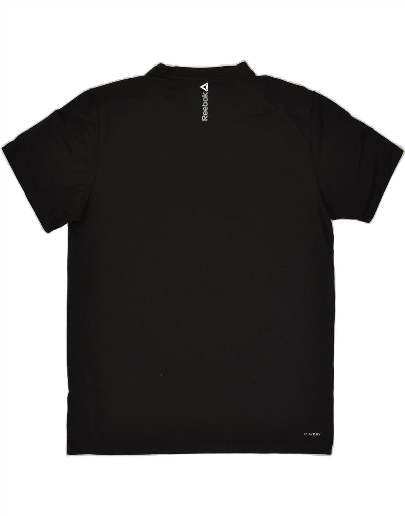 REEBOK Mens Graphic T-Shirt Top Large Black | Vintage Reebok | Thrift | Second-Hand Reebok | Used Clothing | Messina Hembry 