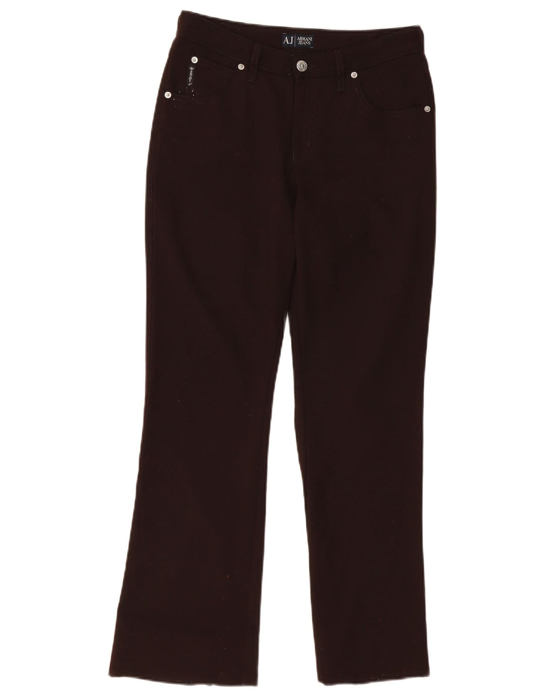 ARMANI Womens Bootcut Casual Trousers W28 L28 Brown