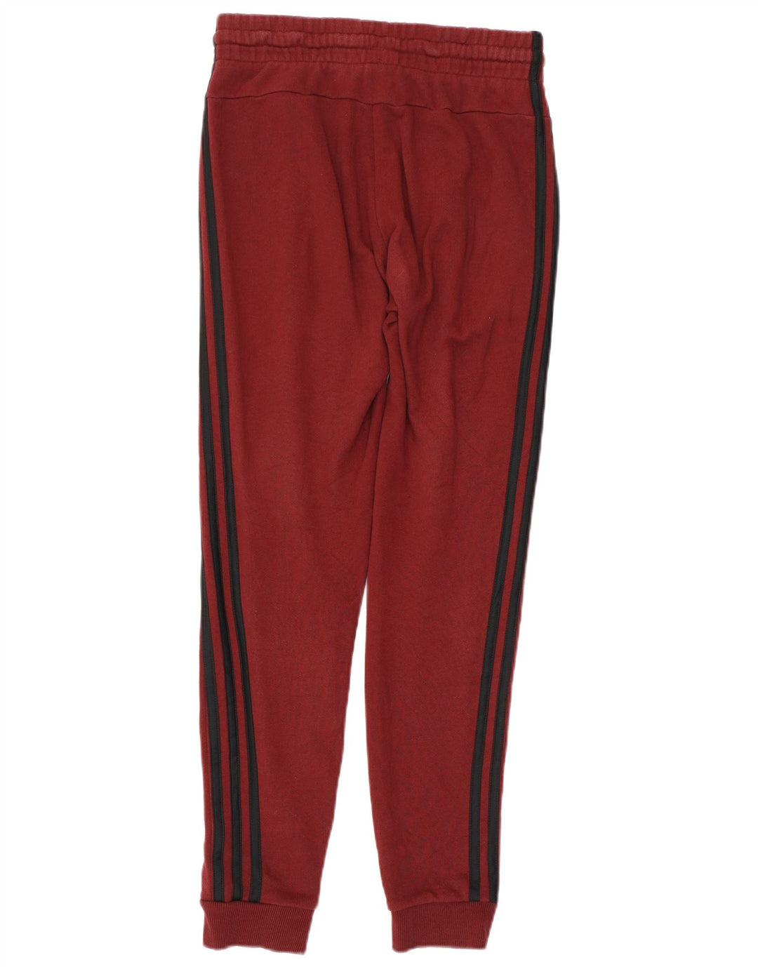 ADIDAS Womens Tracksuit Trousers Joggers UK 4/6 XS  Burgundy Cotton