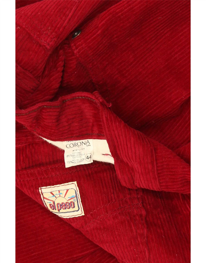 El Paso Womens Corduroy Skirt IT 44 Medium W26 Red Cotton