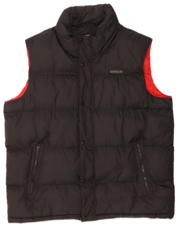 Caterpillar Mens Padded Gilet UK 44 2XL Black Nylon