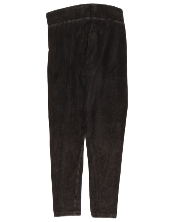 Marks & Spencer Womens Crop Corduroy Trousers UK 14 Large W32 L24 Grey
