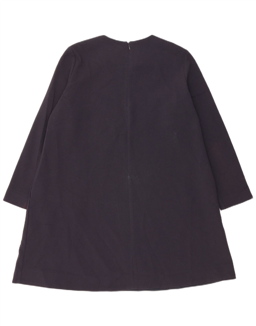 Cos Womens Long Sleeve A-Line Dress EU 38 Medium Navy Blue Polyester