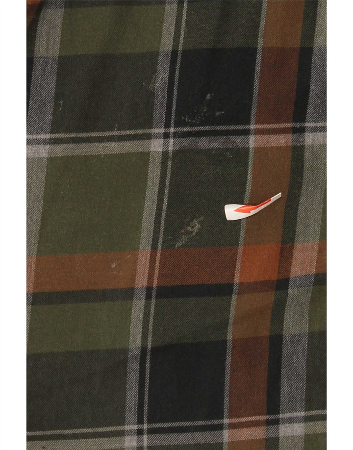 Gap Mens Standard Fit Flannel Shirt Large Green Check Cotton