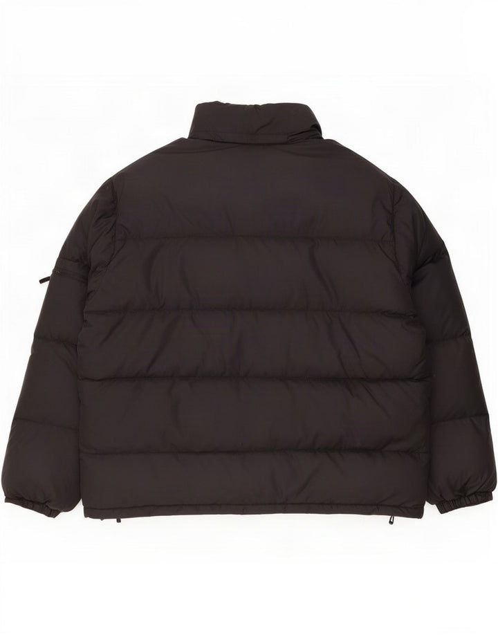 Vintage Mens Padded Jacket IT 50 XL Black Polyamide