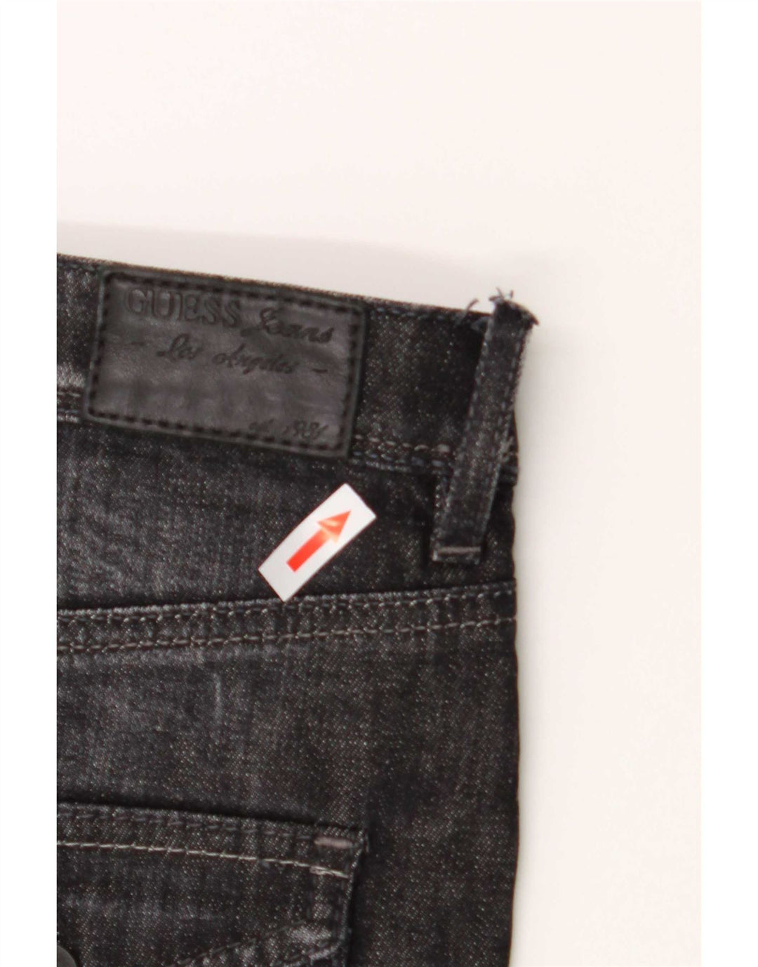 Guess Womens Denim Skirt W27 Small Black Cotton