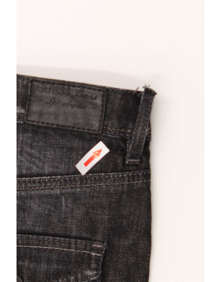 Guess Womens Denim Skirt W27 Small Black Cotton