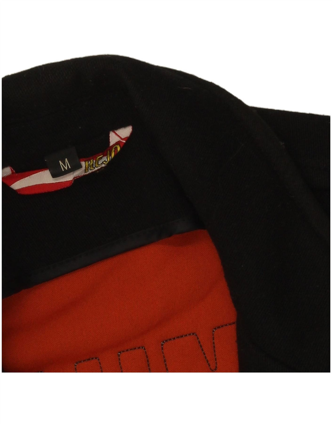 Kejo Mens Graphic 3 Button Blazer Jacket UK 38 Medium Black Wool