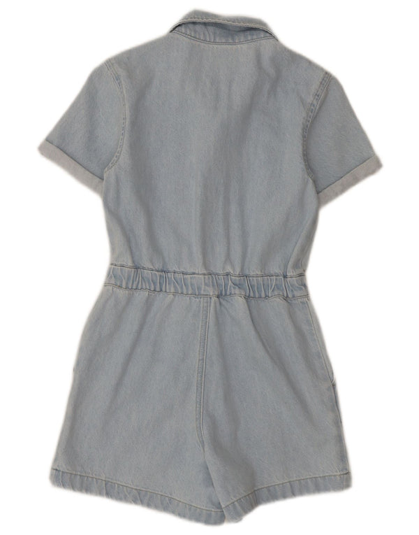 Gap Girls Denim Playsuit 9-10 Years Large Blue Cotton