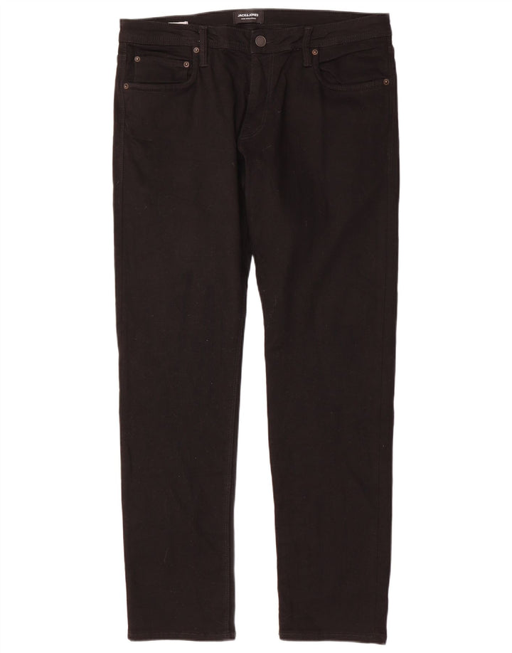 Jack & Jones Mens Slim Jeans W36 L32 Black Cotton