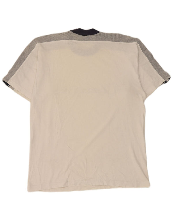 Champion Mens Graphic T-Shirt Top Large White Colourblock Cotton